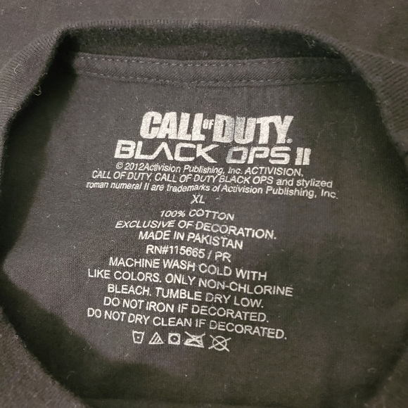 Call Of Duty Black Ops II Black 100% cotton S/S Tee Size XL, casual - Picture 5 of 5